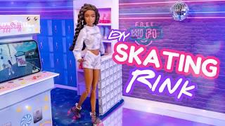 Make A Doll Roller Skating Rink | DIY Hidden Doll Room | Folds For Easy Storage