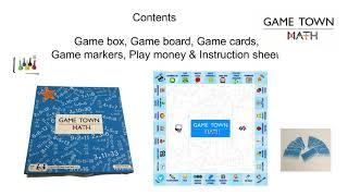 Game Town Math - Educational Board Game for Mathematics and Reading