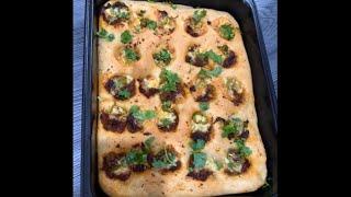 Chicken Keema and Cheese Focaccia Bread Recipe (V95)