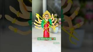 Making Maa Durga with Bottle️ Navratri Special Art #shorts