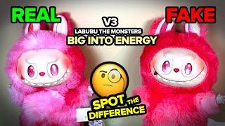 Fake vs Real Labubu V3 Big Into Energy POP MART Plush Blind Box