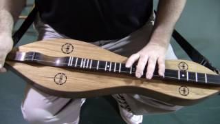 Folkcraft® Instruments Custom Series Dulcimer Demo, California Body Size, Walnut Body/Butternut Top