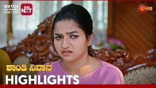 Shanthi Nivasa - Highlights | Full EP free on Sun NXT | 04 Dec 2024 | Udaya TV