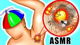 Mind-Blowing Armpit Drama! ASMR Pimple Popping & Rash Relief Animation