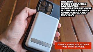 Belkin BoostCharge Magnetic Wireless Power Bank 5K Plus Stand Unboxing and Review