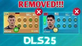 DLS 25 | PLAYERS THAT WILL BE REMOVED FROM DREAM LEAGUE SOCCER 25