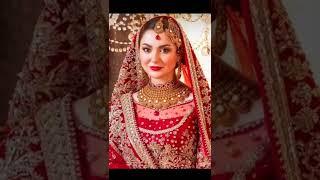 Kinza Hashmi Hania Amir Bridal jewellery & make up ideas for Baraat day|Red color dresses for barat