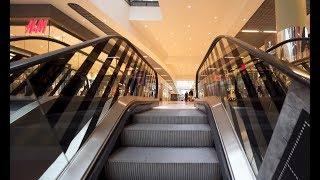 Denmark, Copenhagen, Ørestad, Field's shopping mall, 5X elevator, 17X escalator