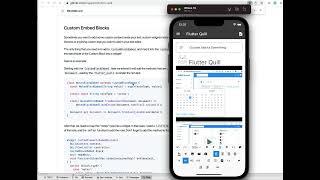 Flutter Quill - Custom Embed Blocks