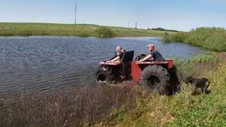 Испытания самодельного вездехода .Бюджет 100 000 руб .Каракат с лодкой ,такого вы не видели.