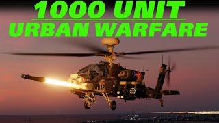 MASSIVE 1000 UNIT URBAN BATTLE in the DCS AH-64D Apache!