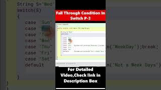 Fall Through Condition in Switch P-3 | Fall Through in Switch P-3