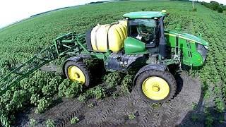 John Deere 4030 оприскування соняшника