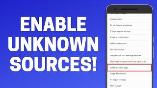 How to Enable Unknown Sources on Android!