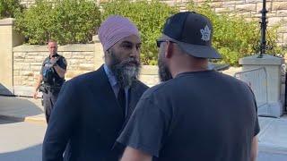 "Who said it?" | NDP Leader Jagmeet Singh gets into verbal altercation in Ottawa