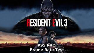 Resident Evil 3 Remake PS5 Pro Ray Tracing Frame Rate Test