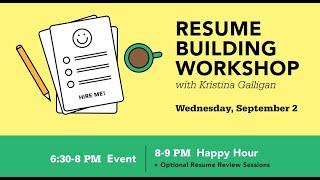 Resume Building Workshop 2020