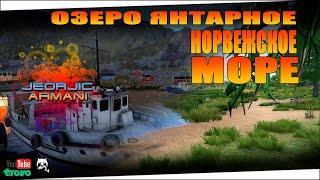 Норвежское море ! Янтарное озеро! Поиск большого фарма! Русская Рыбалка 4. russian fishing 4