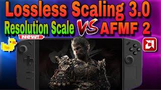 Lenovo Legion go Lossless Scaling 3.0 Resolution Scale VS AFMF 2 Major Update Game Test