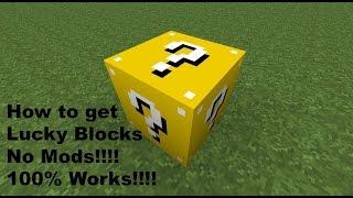 Minecraft - How To Get Lucky Blocks No Mods Only One Command!