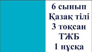 6 сынып Қазақ тілі 3 тоқсан ТЖБ 1 нұсқа