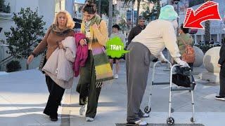 Fat Old Man Farts On Rich People In Beverly Hills!!!