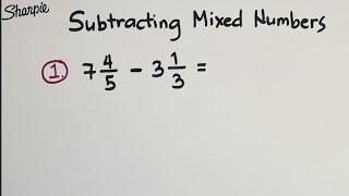 How To Subtract Mixed Numbers? Basic Math Review of Fractions and Mixed Numbers