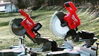 Milwaukee 12" M18 Cordless Miter Saw vs Milwaukee 10" M18 Cordless Miter Saw. TOOL DUEL!