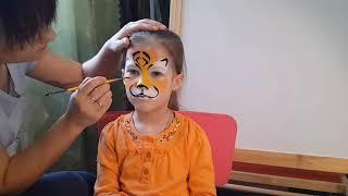 Аквагрим, рисуем тигра. Face painting, tiger. It's simple.