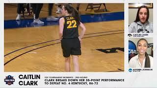 Iowa's Caitlin Clark breaks down her 35-pt performance against Kentucky