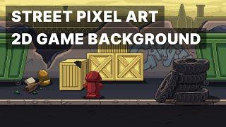 Street Free Pixel Background for Video Games