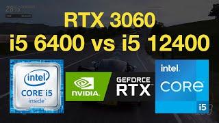 Core i5 6400 vs i5 12400 with RTX 3060 Gaming Test - 1080p in 5 Games