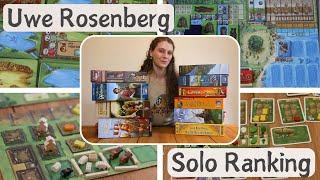 Ranking 10 Uwe Rosenberg games - Top of the Harvest! | Solo Uwe Rosenberg series!