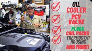 How to  Replace Jeep JK Oil Cooler and MORE - Plugs, PCV, Thermostat Housing, Coil Packs