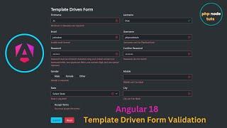 Angular 18 Template Driven Form Validation Demo | Angular 18 Template Driven Form | Angular 18