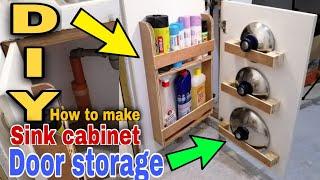 DIY Sink Cabinet Door Storage| Sink Cabinet| chitman channel