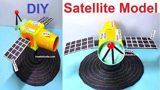 satellite model making easy - diy - science project for exhibition | howtofunda