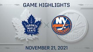 NHL Highlights | Maple Leafs vs. Islanders - Nov. 21, 2021