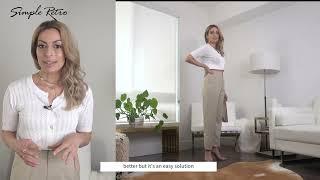 2022 A/W Review with @Maria Nicole Style | Athena High-waisted Beige Straight Trousers