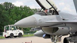 Ankunft F-16 Kampfjets U.S. Air Force und BW Eurocopter Tiger | ILA 2024 | Close Up | Kampfjetpilot