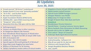 Have you heard these exciting AI news? - June 20, 2025 AI Updates Weekly