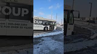 Oakville transit #1901 Arrives at Bronte station
