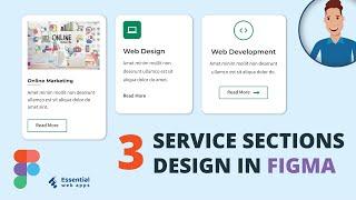 Figma Web Design Inspiration for Service Section Design - Figma Web Design Tutorial