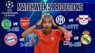 CHAMPIONS LEAGUE PREDICTIONS MATCHWEEK 5!!!