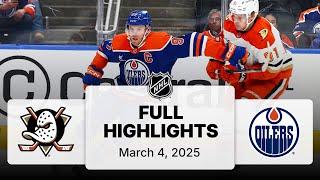 NHL Highlights | Ducks vs. Oilers - March 4, 2025