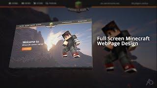 Speed Art - Minecraft Full Screen Page (Web design) #1