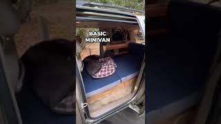 Minivan ️ Camper in seconds!  Would you sleep in this Grand Caravan build? #diyvanconversion