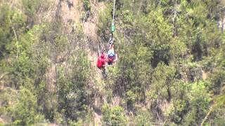 Johan Mynhardt Jumping Worlds highest bungy at Bloukrans