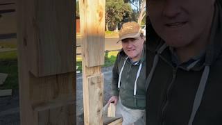 How to cut checkouts in a timber fence post #diy #carpentry #woodworking #fence