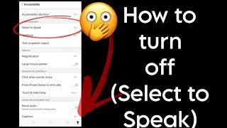 How to turn off (Select to Speak) in Oppo? [TheTechnicalGirl]